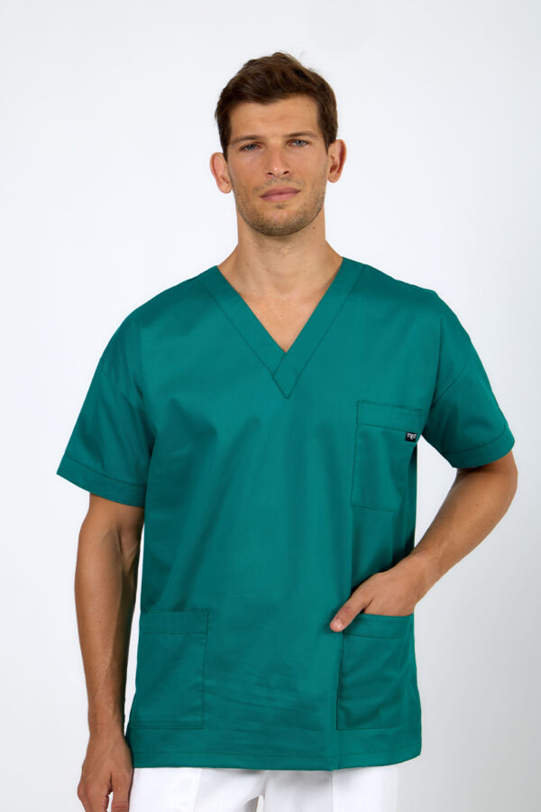 Casacca unisex collo V verde chirurgico