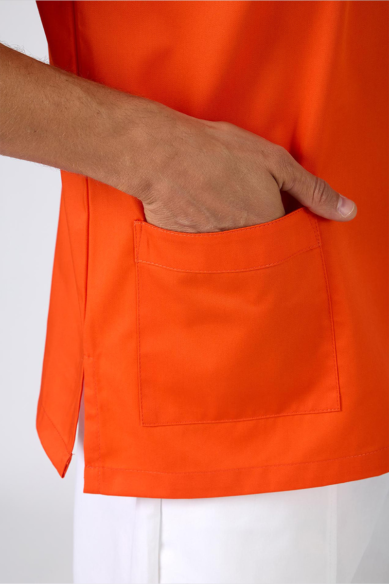 Casacca unisex collo V arancio misto cot./pol. - immagine 3