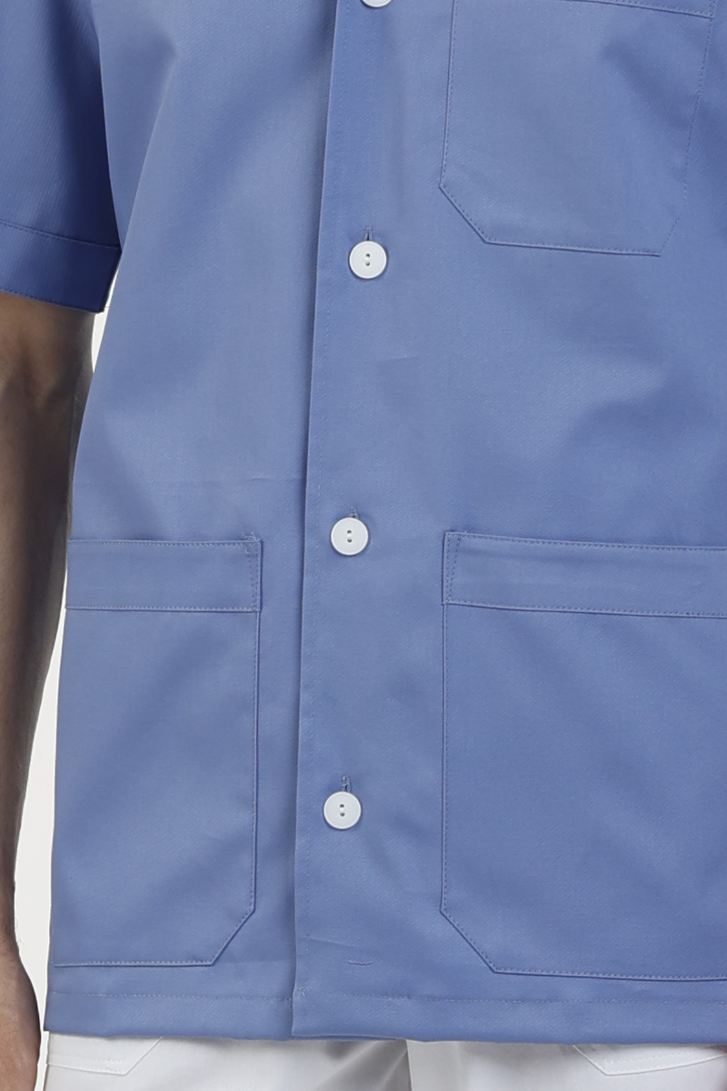 Giacca uomo collo coreana azzurro - immagine 3