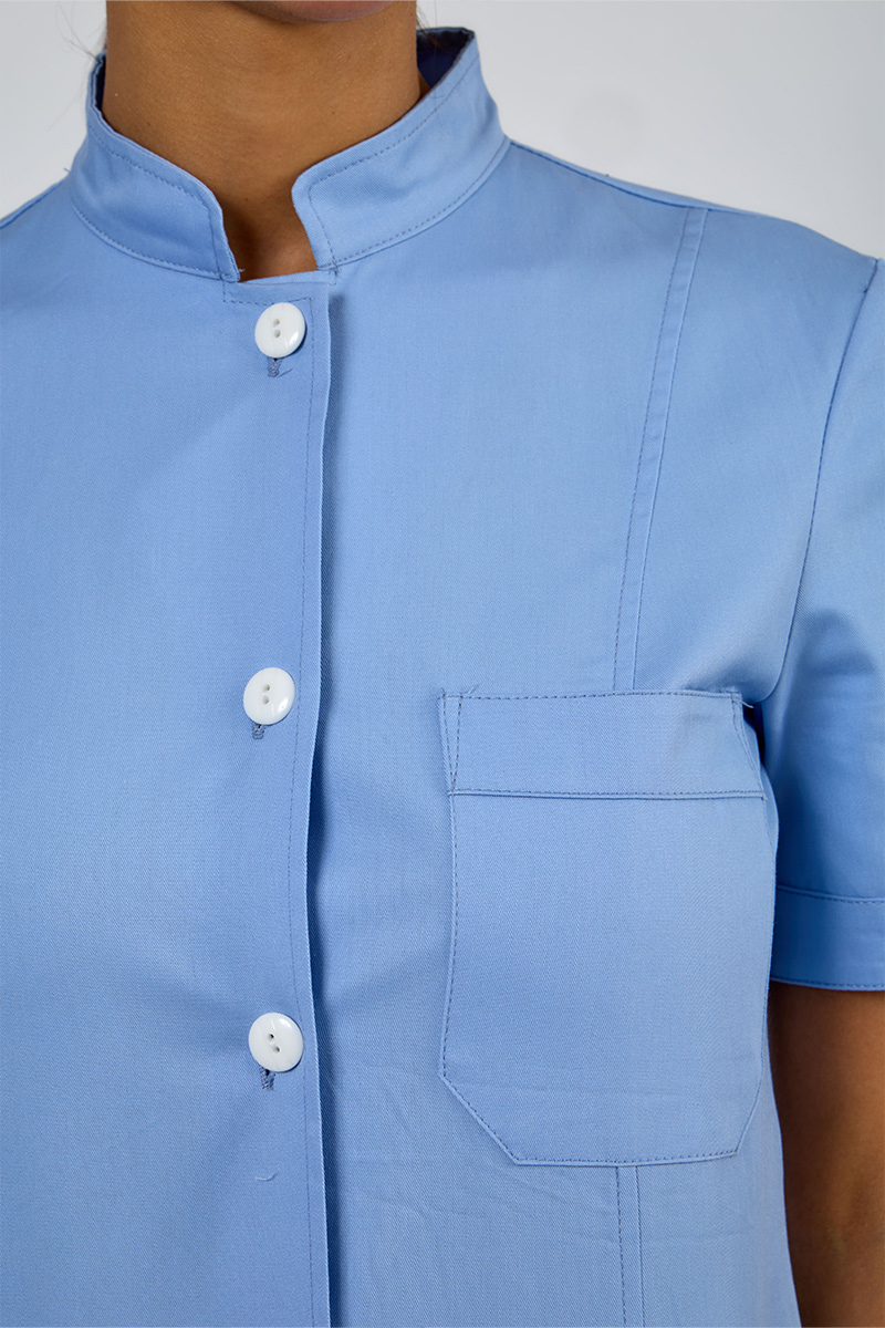 Giacca donna collo coreana azzurro chiaro - immagine 4