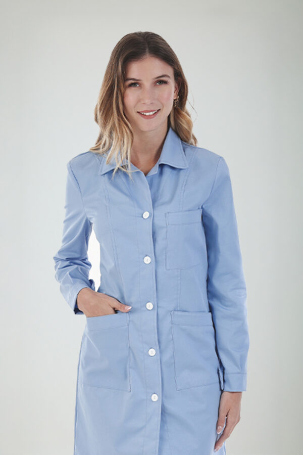 Camice donna slim collo 4 punte azzurro chiaro