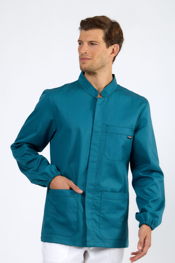 Giacca uomo collo coreana petrolio