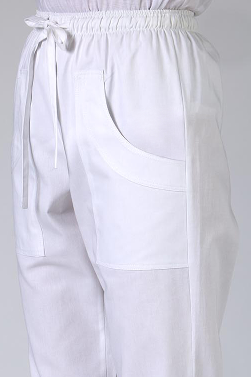 Pantalone Sanitario donna con coulisse bianco - immagine 3