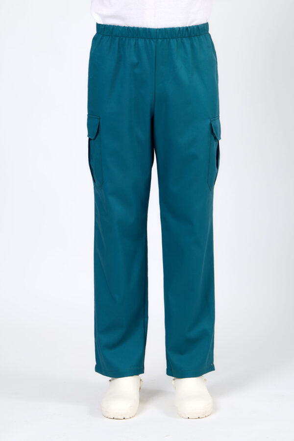 Pantalone  Sanitario unisex tasconi laterali petrolio