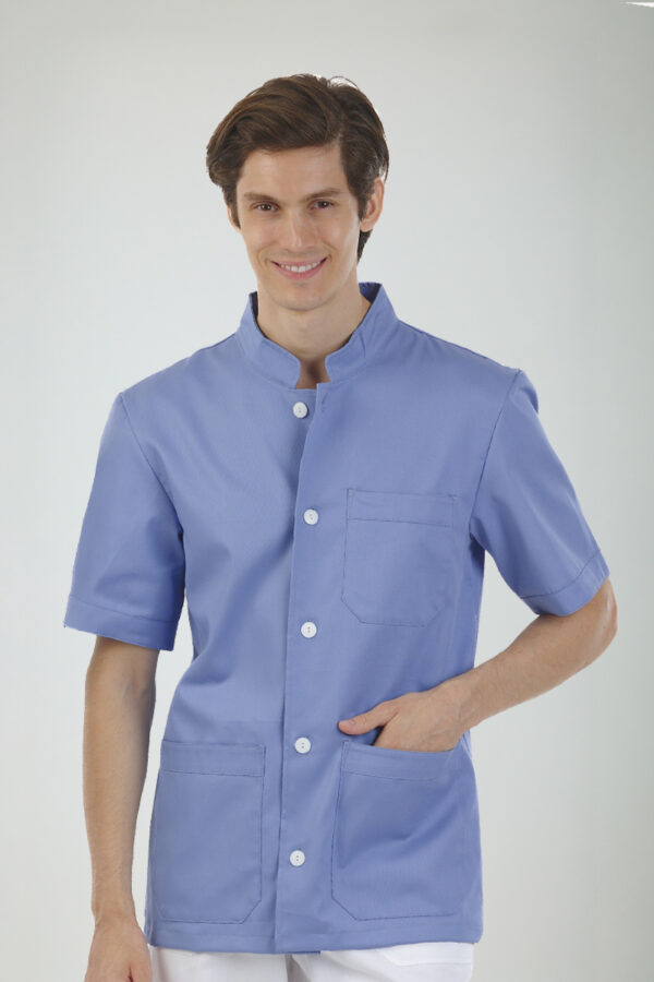 Giacca uomo collo coreana azzurro