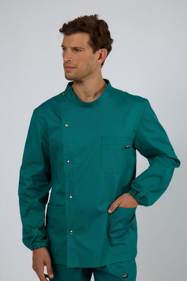 Giacca uomo allaciatura lat. verde chirurgico