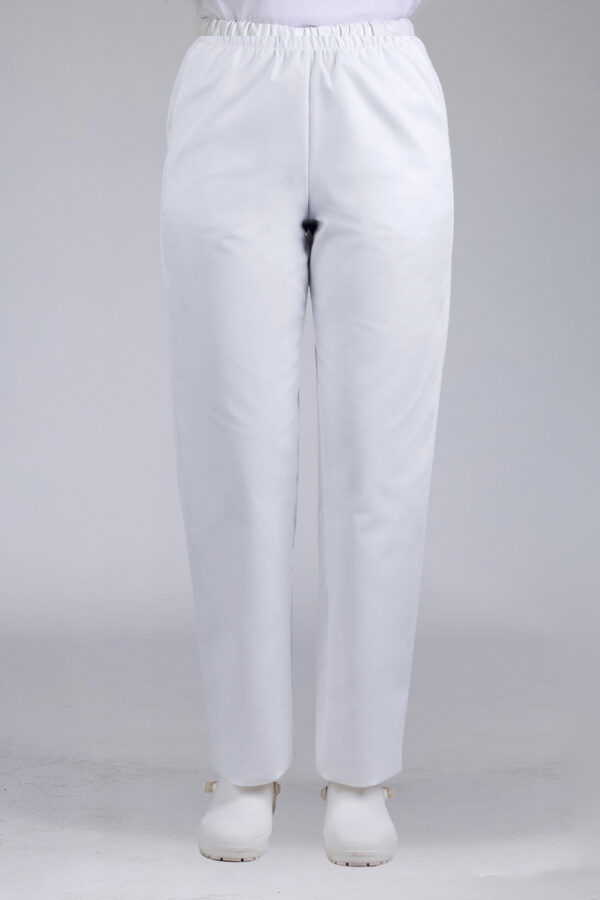 Pantalone Sanitario unisex a sigaretta bianco