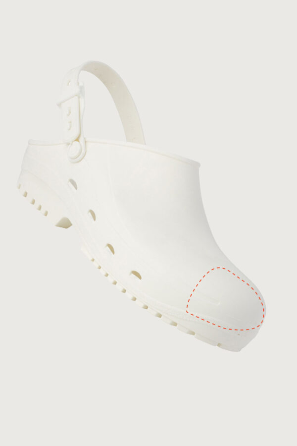 Zoccolo in gomma Safe con puntale bianco